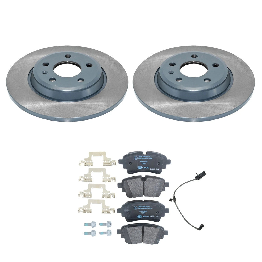 DuraGo Rear Rotors & Low-Met Disc Brake Pads Kit for Audi A5 Sportback (2018–2023)