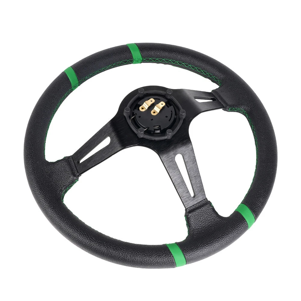 350mm Deep Dish Aluminum Sport Racing Steering Wheel for Drifting