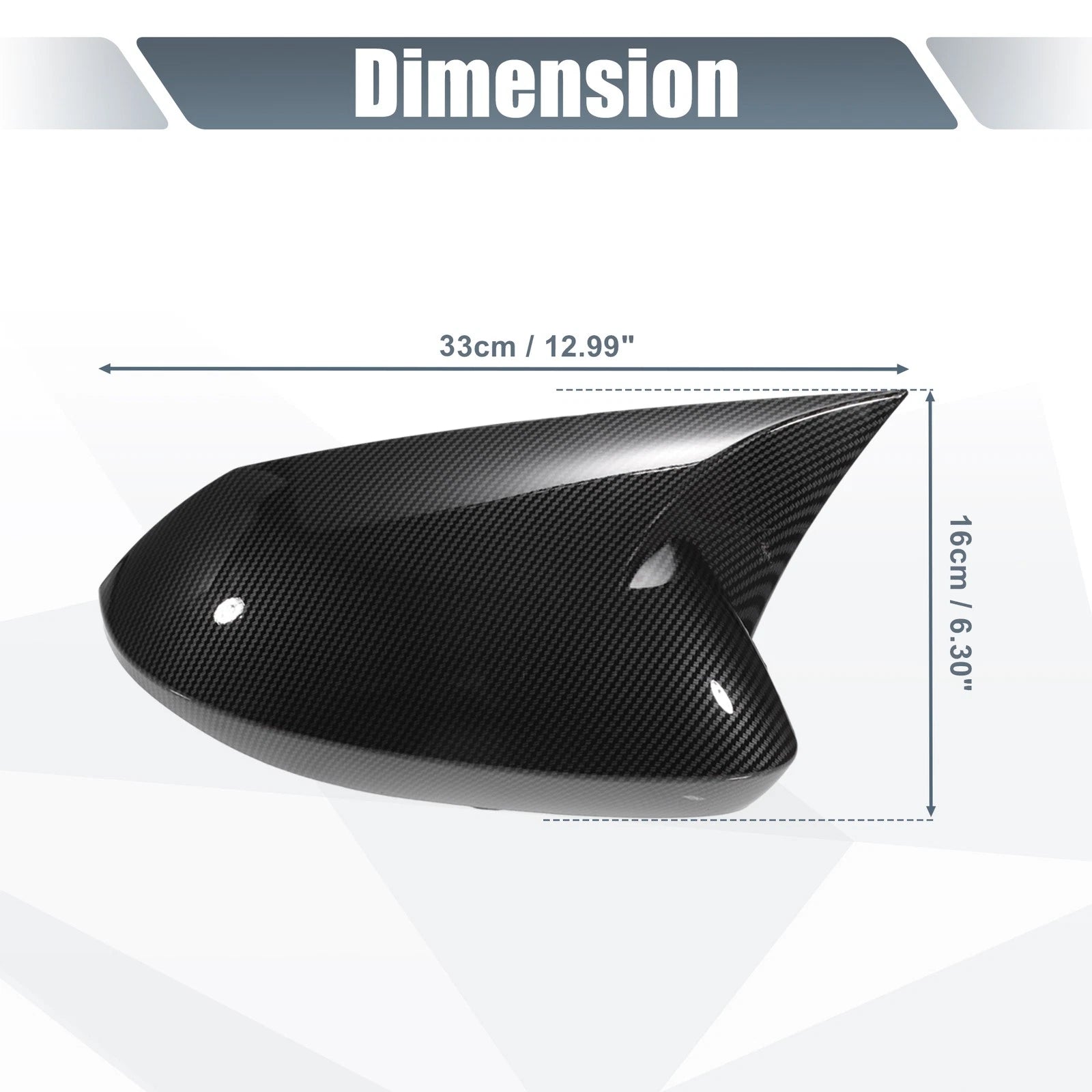 1 Pair Rearview Mirror Cover Overlay for Toyota Corolla (2014–2023) 767153441400