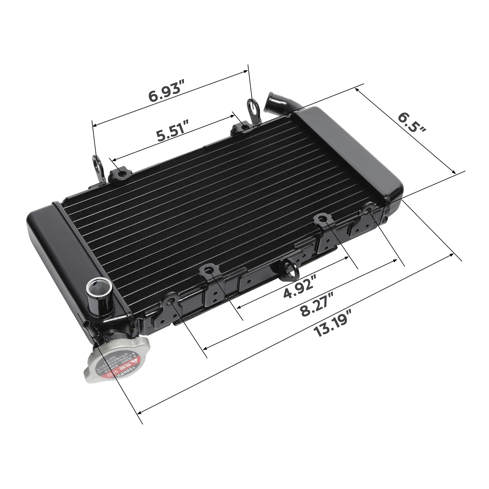 Black Radiator Cooler for Honda CB500F (2019–2021)