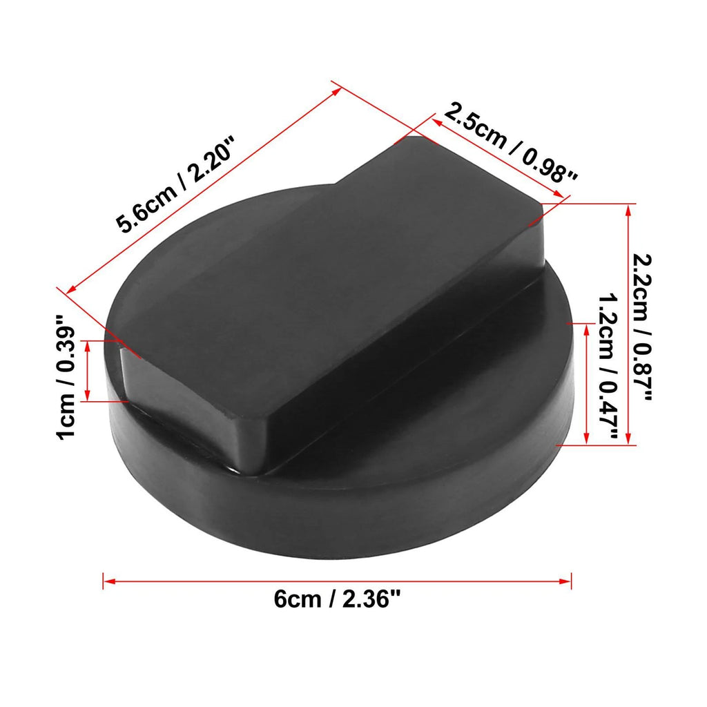 Rubber Frame Rail Protector Adapter for BMW (0.87"x2.36")