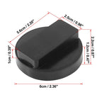 Rubber Frame Rail Protector Adapter for BMW (0.87"x2.36")