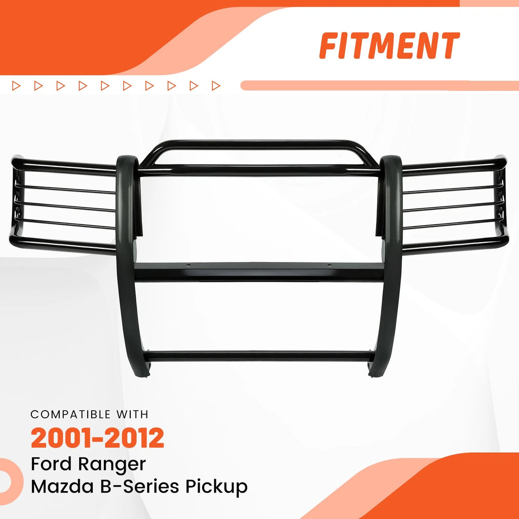 Steel Brush Grille Guard Bumper Bar for Ford Ranger/Mazda B-Series (2001–2012)