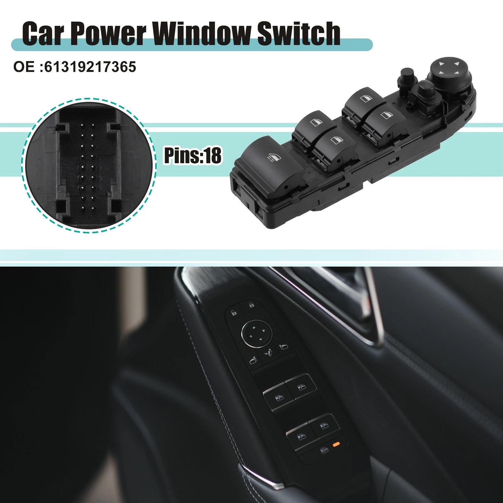 Master Power Window Switch for BMW M3 (No. 61319217365) (2007–2013)