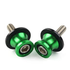 10MM Swingarm Spools Slider Screws for KAWASAKI ZX6R (1998-2011) Green CNC