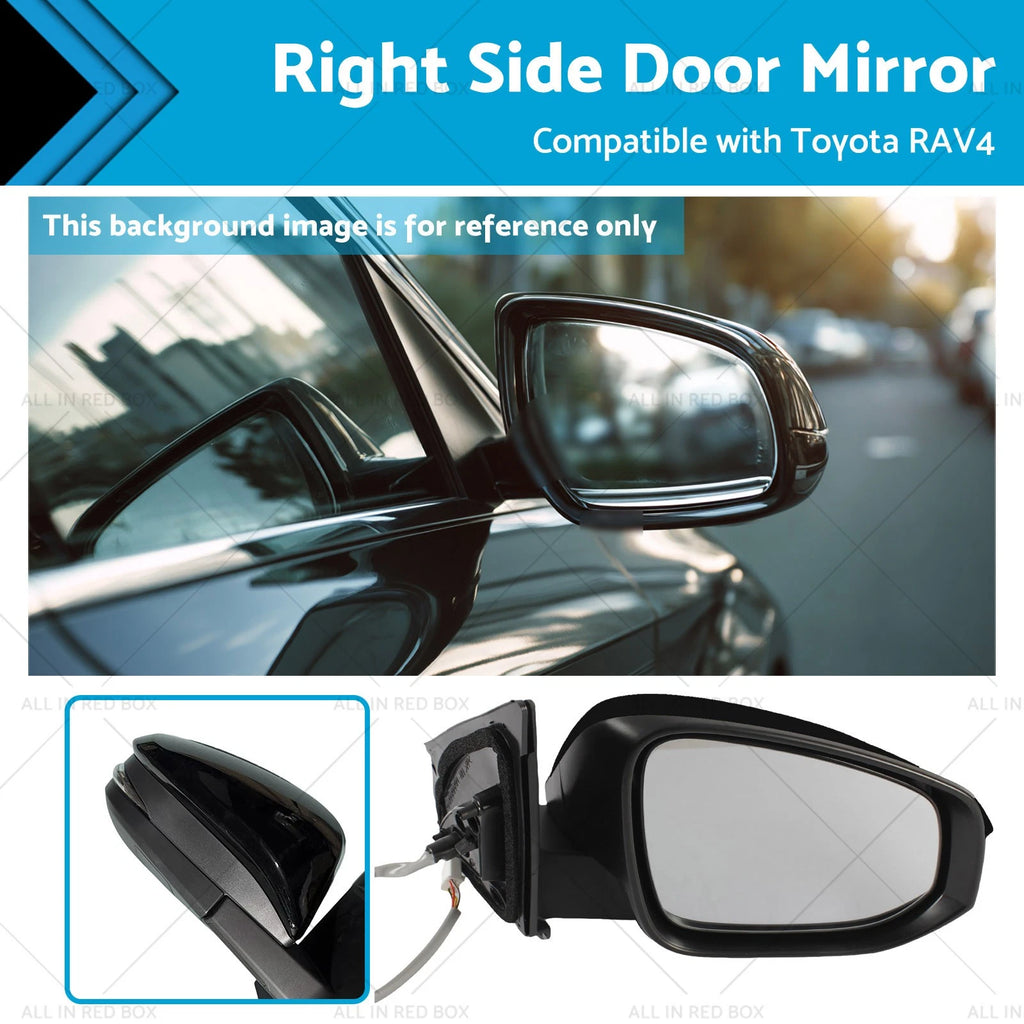Right Door Mirror for Toyota RAV4 (2013–2018) Black No Autofold