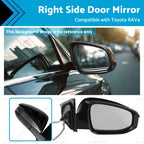 Right Door Mirror for Toyota RAV4 (2013–2018) Black No Autofold