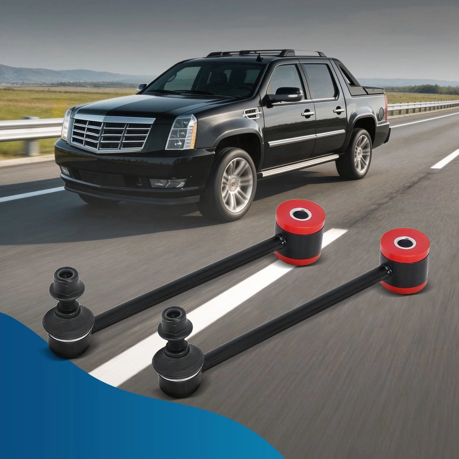 2X Rear Sway Bar Links for Cadillac Escalade EXT Avalanche 1500 H2 (2002–2013)