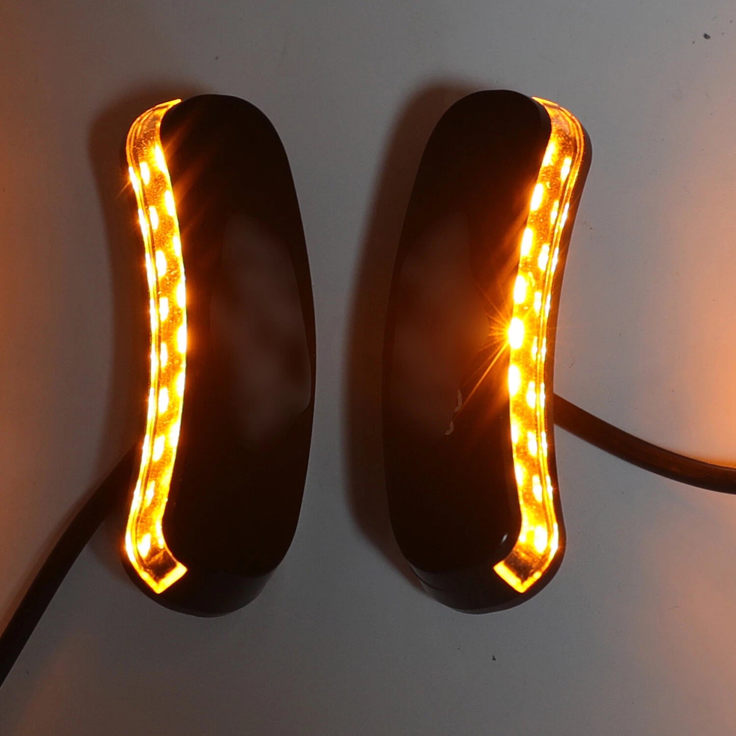 LED Black Mirror Block Off Base Plates for Kawasaki Ninja ZX-10R (2011–2015)