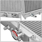 Full Aluminum 2-Row Racing Radiator for Honda Civic EG/Del Sol/Integra (1992–2001)