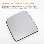Left Upper Side Mirror Glass w/ Back Convex Heated for Ford Transit 