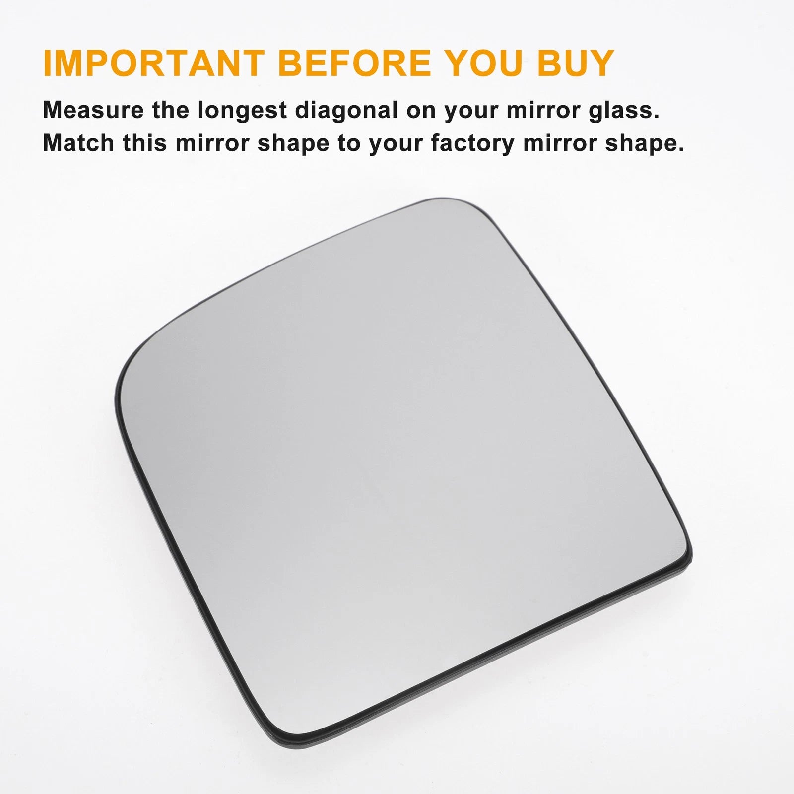 Left Upper Side Mirror Glass w/ Back Convex Heated for Ford Transit 