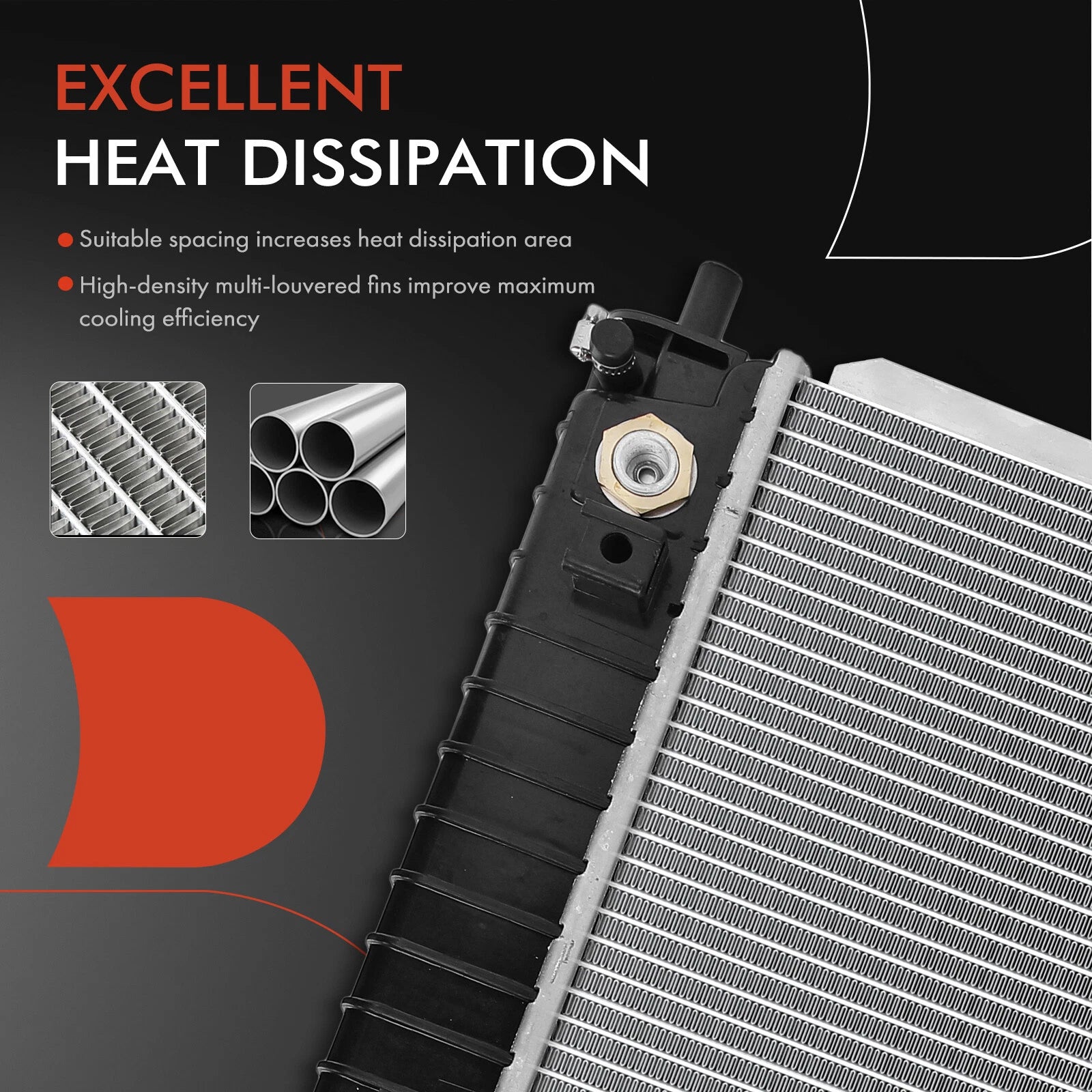 Radiator with Trans Oil Cooler for Ford F-150 F-250 (1997–1998)