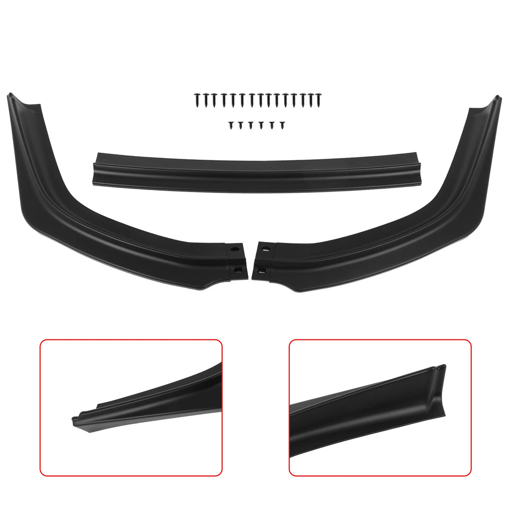 Front Bumper Lip for Mitsubishi Lancer EVO X (2008–2017) Matt Black