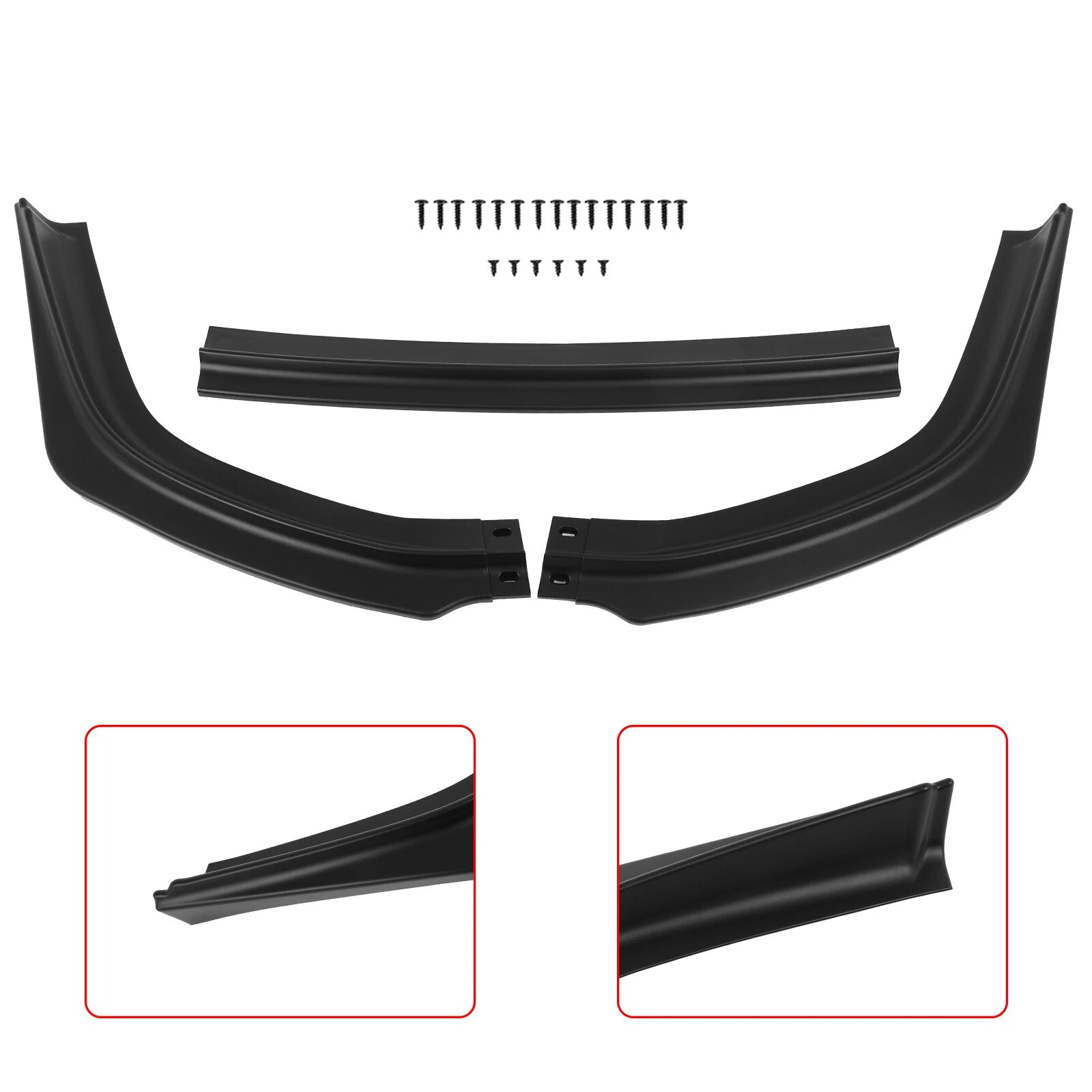 Front Bumper Lip for Mitsubishi Lancer EVO X (2008–2017) Matt Black