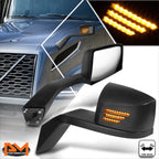 Amber Sequential LED Signal Side Hood Mirrors for Volvo VN Series (2004–2017)