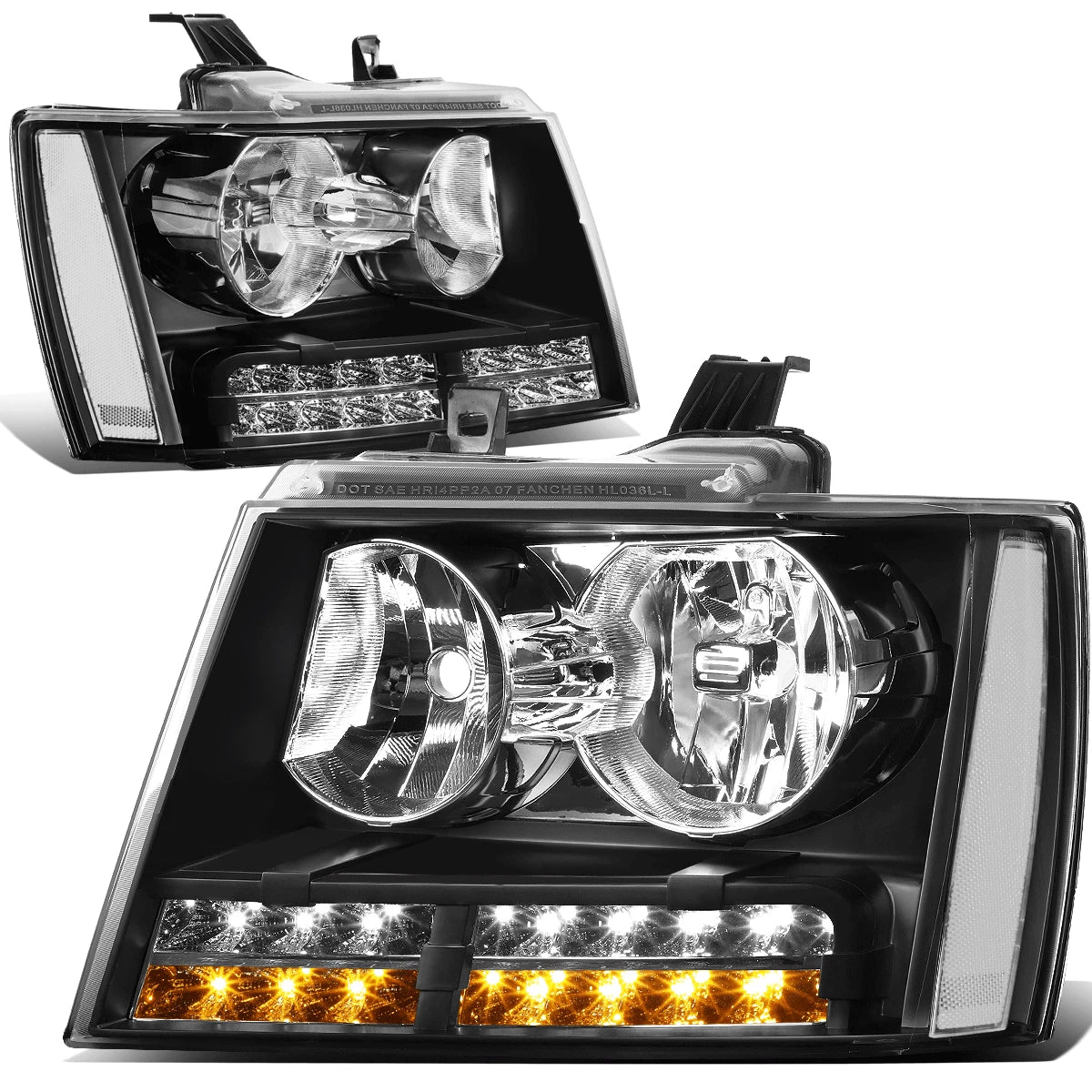 LED DRL Turn Signal Headlight Lamps for Tahoe Suburban (2007–2014)