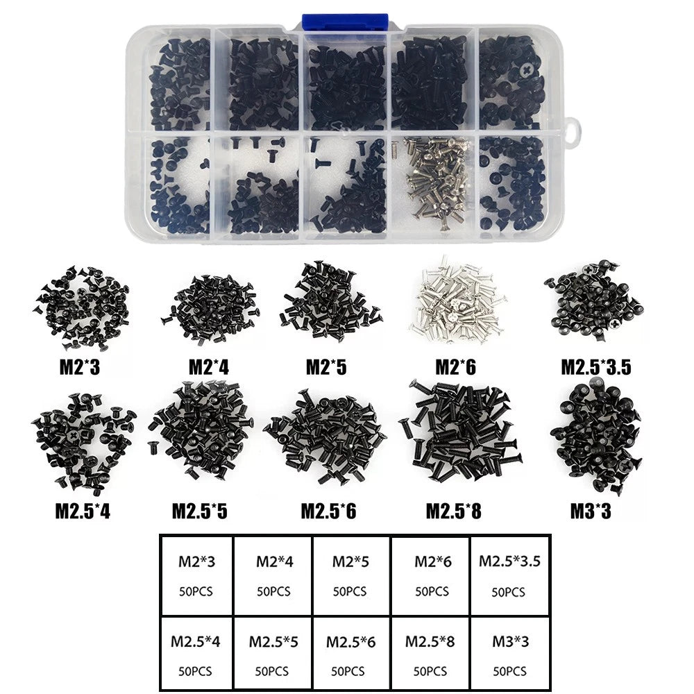 500Pcs Laptop Computer Screws Set for HP Dell Lenovo Sony Toshiba Samsung