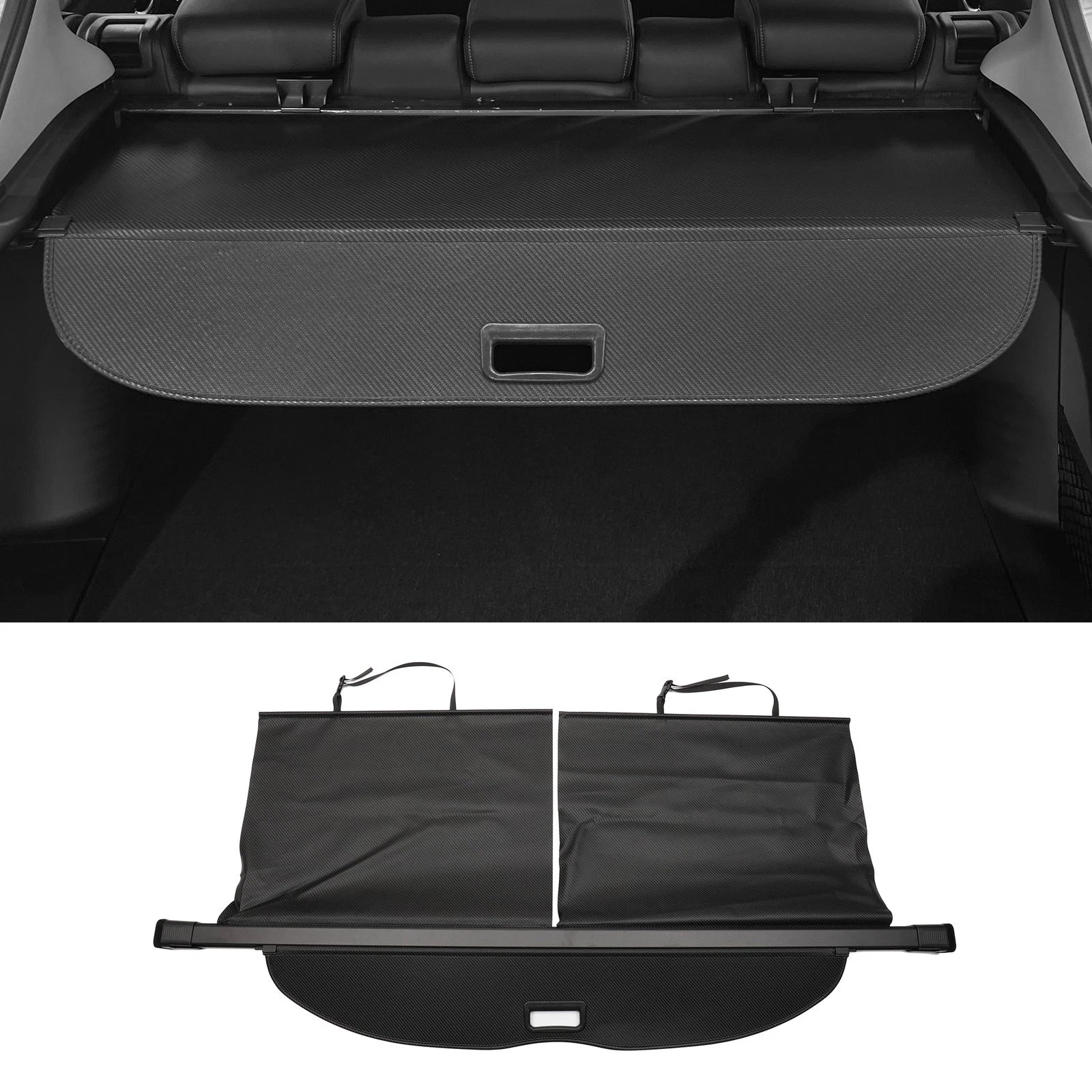 Retractable Cargo Cover for Honda Pilot (2016–2023) Carbon Fiber Black