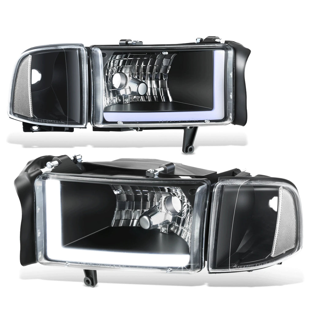 Switchback L-Tube LED Headlights for Dodge Ram 1500 2500 3500 (1994–2002)