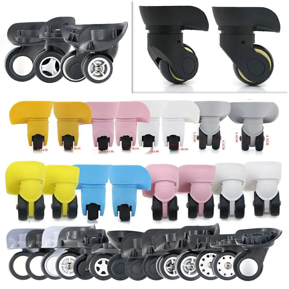 Set of 4 Swivel Wheels for Universal Suitcase Luggage Trolley