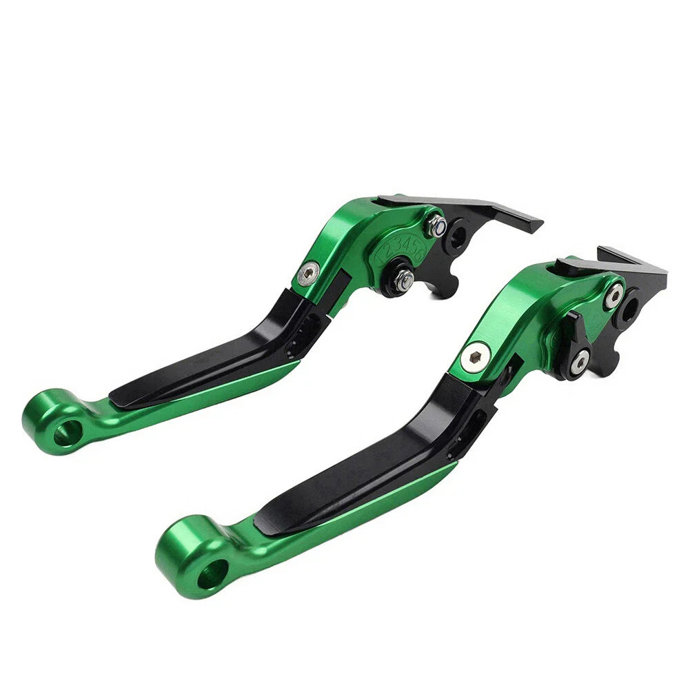 Extendable Brake Clutch Levers  Green for Honda CB599 CB600 CB919 (98-06)