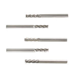 Set of 5 Ball Nose Carbide End Mills 1/8" for CNC Machining