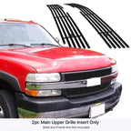 Upper Stainless Black Billet Grille Insert for Chevy Silverado 2500/3500 (2001-2002)