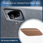 Front Right Washer Nozzle Cover Cap for Volkswagen Jetta A6 (2011–2014) Brown