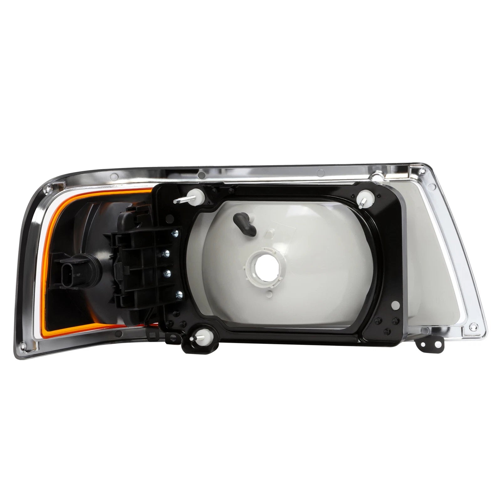RH Headlight and Corner Lamp with Chrome Bezel for Peterbilt 375 385 (1999-2008)