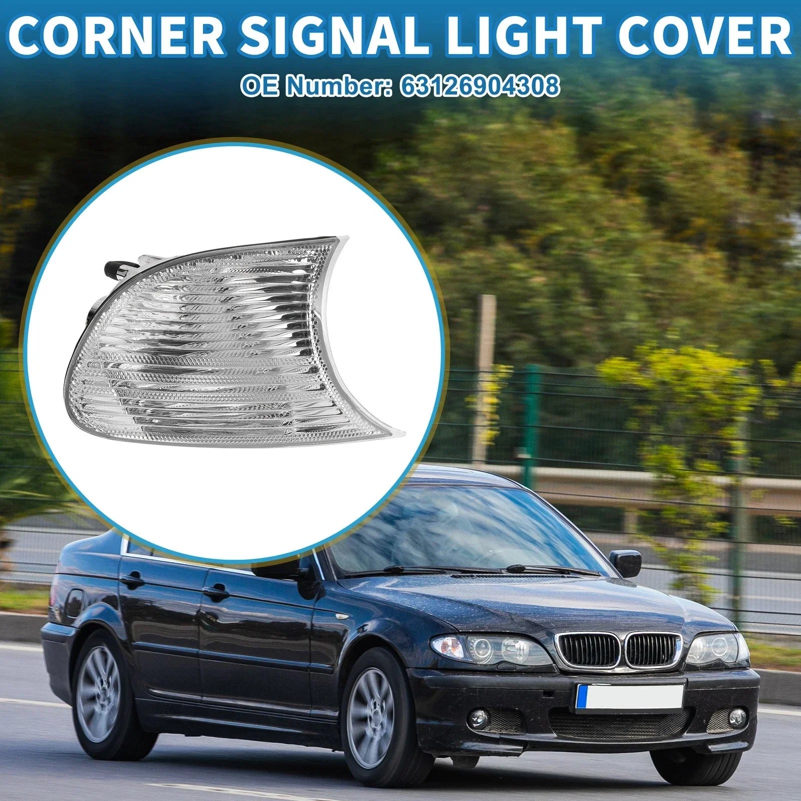1 Pc Right Corner Signal Light Cover for BMW 3 Series E36