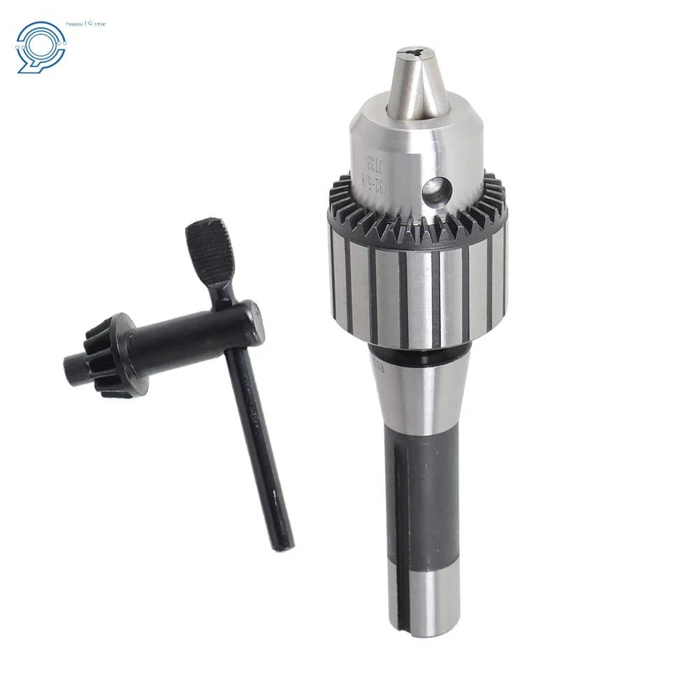 JT33 Keyed Drill Chuck with R8 Shank & Key for