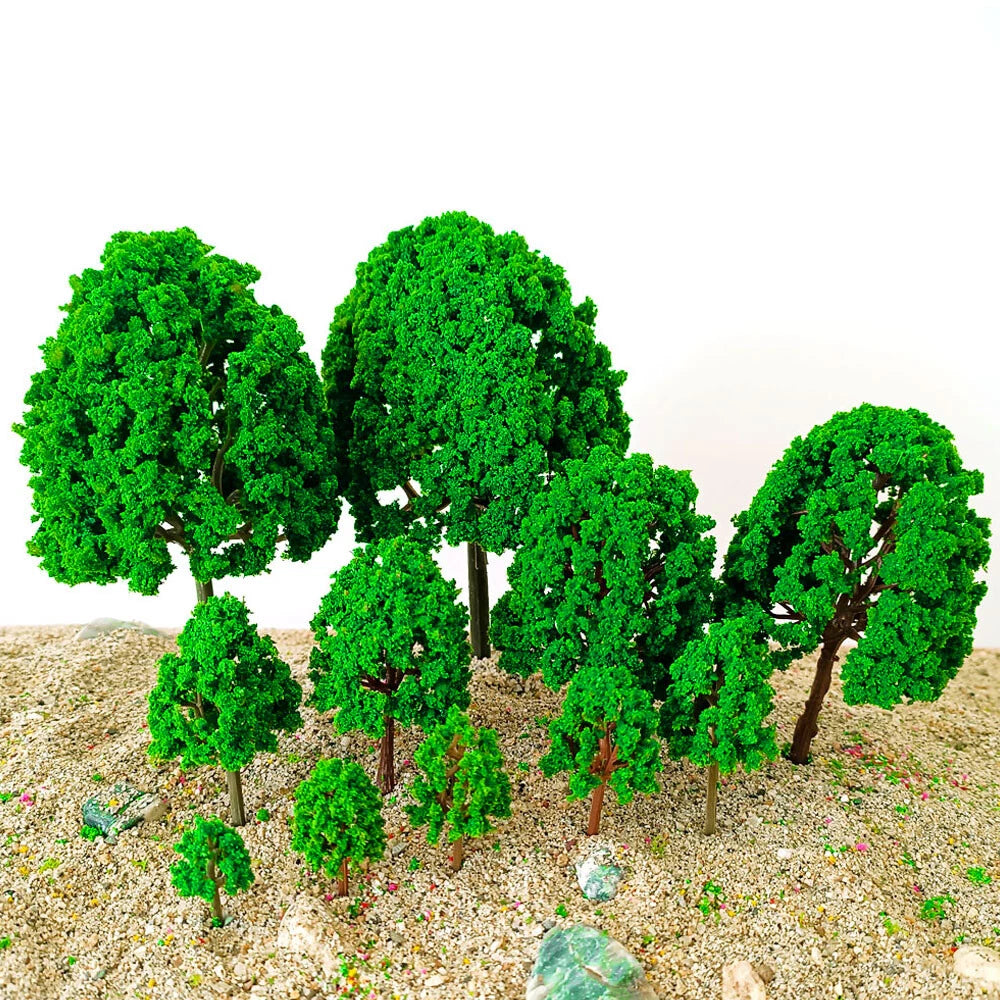 30pcs Mixed Size Model Trees for Train Railway Scenery Layout