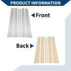 Set of 6 Door Pillar Window Trim for Ford Expedition (1997–2017) Silver Tone