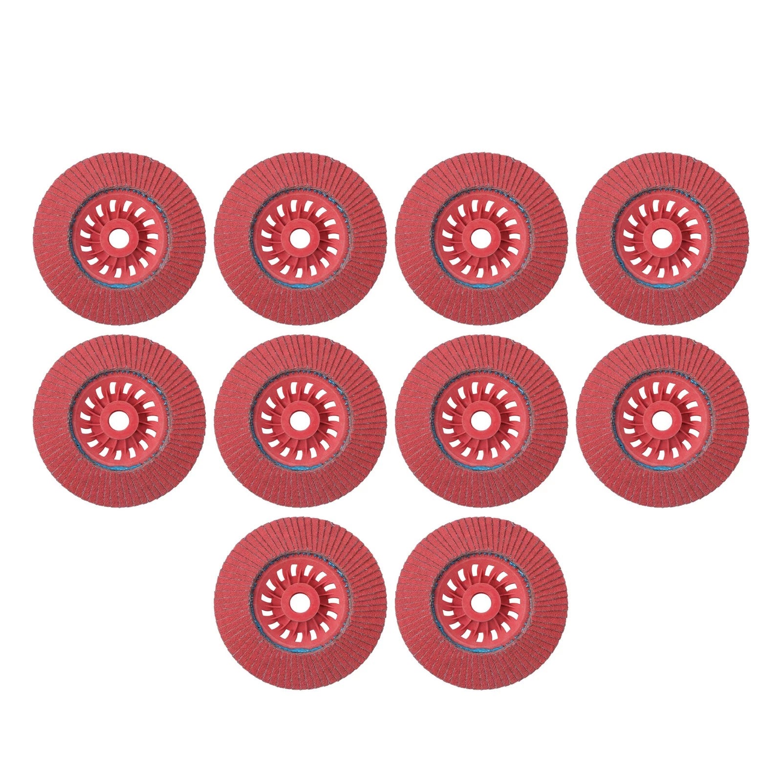 10 Pack Ceramic Grain Flap Sanding Discs 4.5" x 7/8" 80 Grit for Automotive