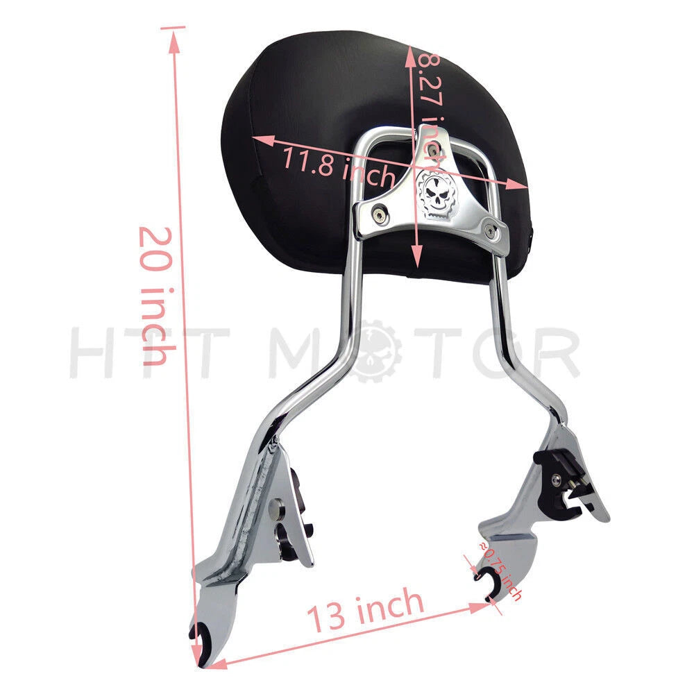 Detachable Backrest Sissy Bar w/ Pad for Harley Electra Glide CVO (2009–2024)