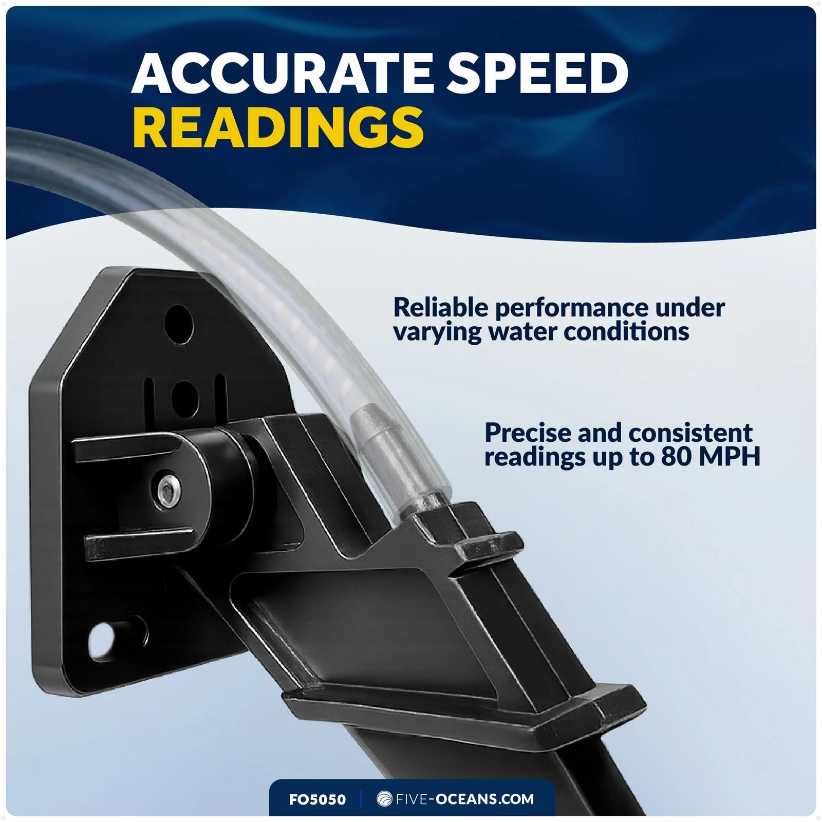 Pitot Tube Kit for Marine Boat Speedometer (Up to 80 MPH)