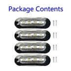 Set of 4 LED Courtesy Lights for Marine/Boat (12-24V)