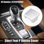 Short Feet P Button Cover for BMW F01 F02 F10 F12 F07 (2008–2017) 61319159997 Silver Tone