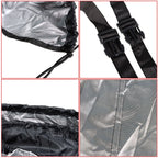 Boat Cover for Jon Boat (12ft–18ft, Beam Width Up to 75") 210D Black