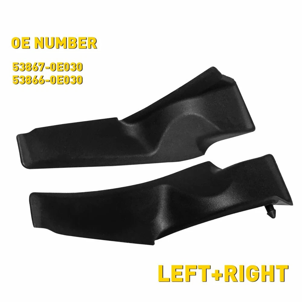 2X Front Wiper Side Cowl Extension Cover Trim for Toyota Highlander (2009–2013)