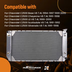 3 Row Radiator for Chevrolet GMC C2500 K2500 7.4L V8 (1988–2000)