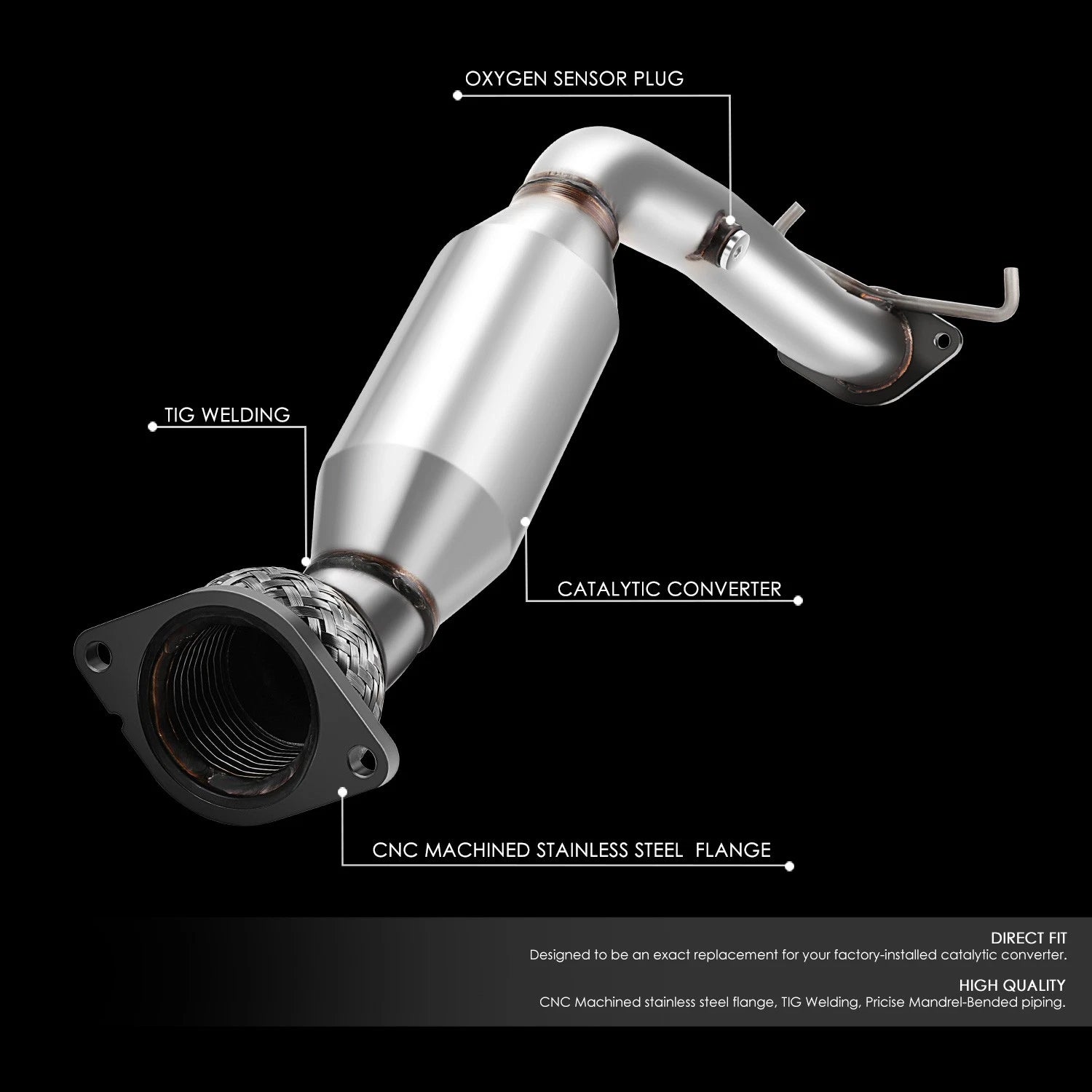 Front Catalytic Converter for Buick Allure, Lacrosse & Pontiac Grand Prix (2004–2009)