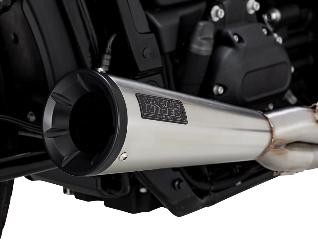 2-into-1 Upsweep Exhaust for Harley (2018–2024) Vance & Hines Brushed/Stainless