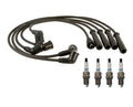 Denso 7mm Wire Set & 4 Iridium TT Spark Plugs for Ford Mazda 2.2L 1.6L L4 (–)