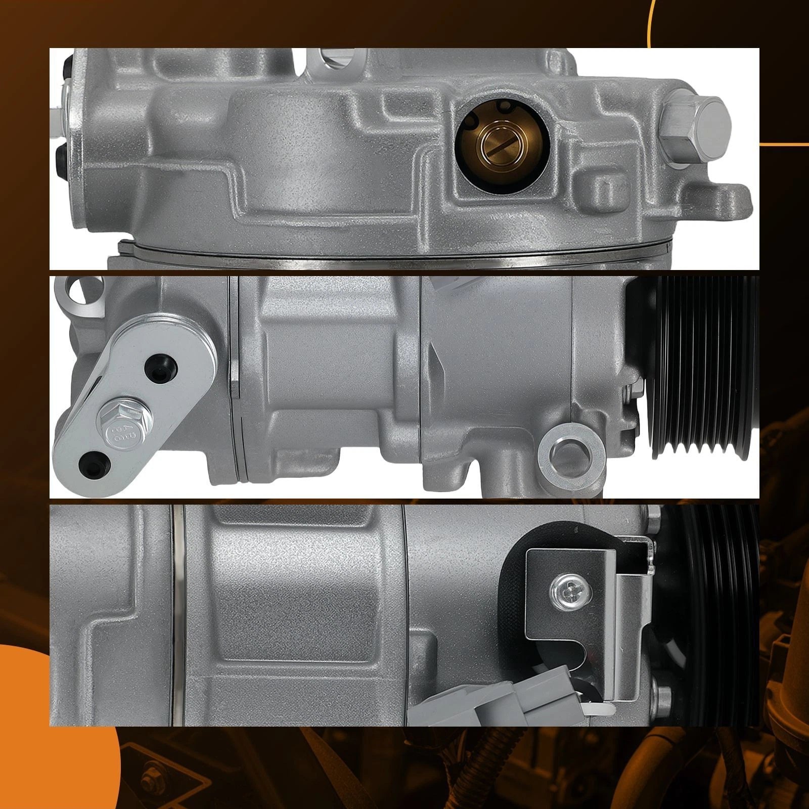 Air Conditioning Compressor for Ram ProMaster (2014–2022) V6 3.6L 198396 w/Clutch