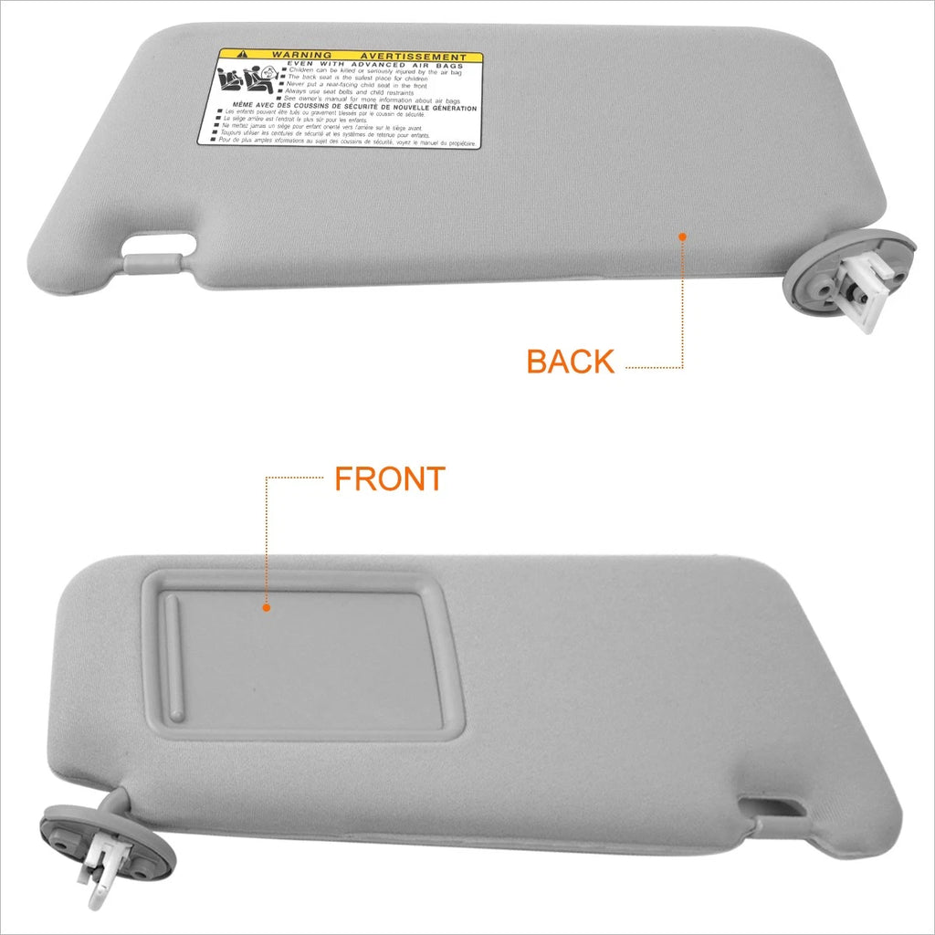 OE Style Sun Visor for Toyota Venza (2009–2016) - Passenger Side, Grey
