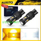 2X 7443 LED Canbus Switchback Turn Signal Bulbs for