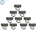 Set of 10 LED Strobe Lights for Emergency Vehicles (12V)