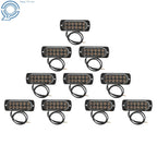 Set of 10 LED Strobe Lights for Emergency Vehicles (12V)